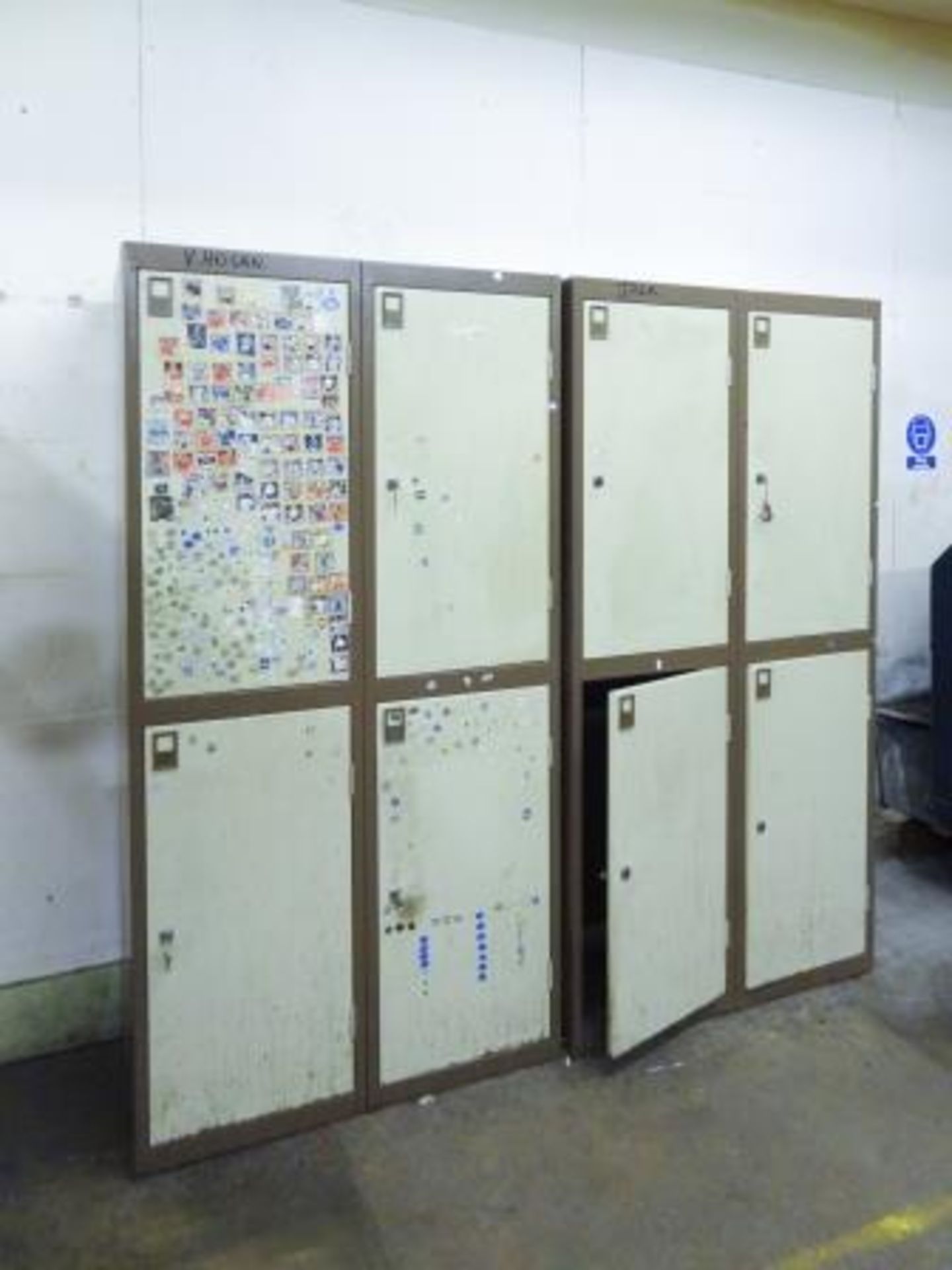 Four Clothes Lockers, approx. 1.8m x 500mm x 300mm