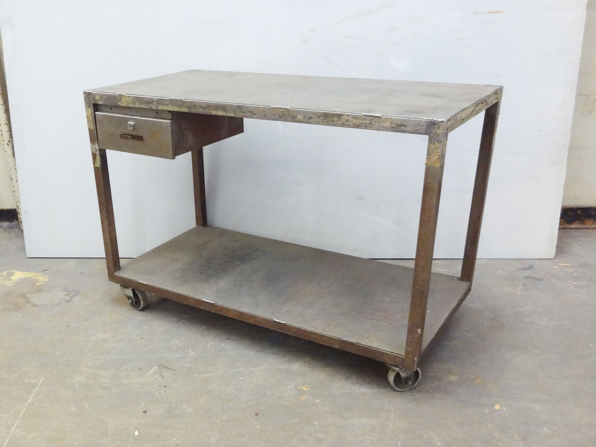 Two Heavy Duty Work Trolleys, with steel top and base shelf, approx. 1.25m x 625mm - Bild 2 aus 2