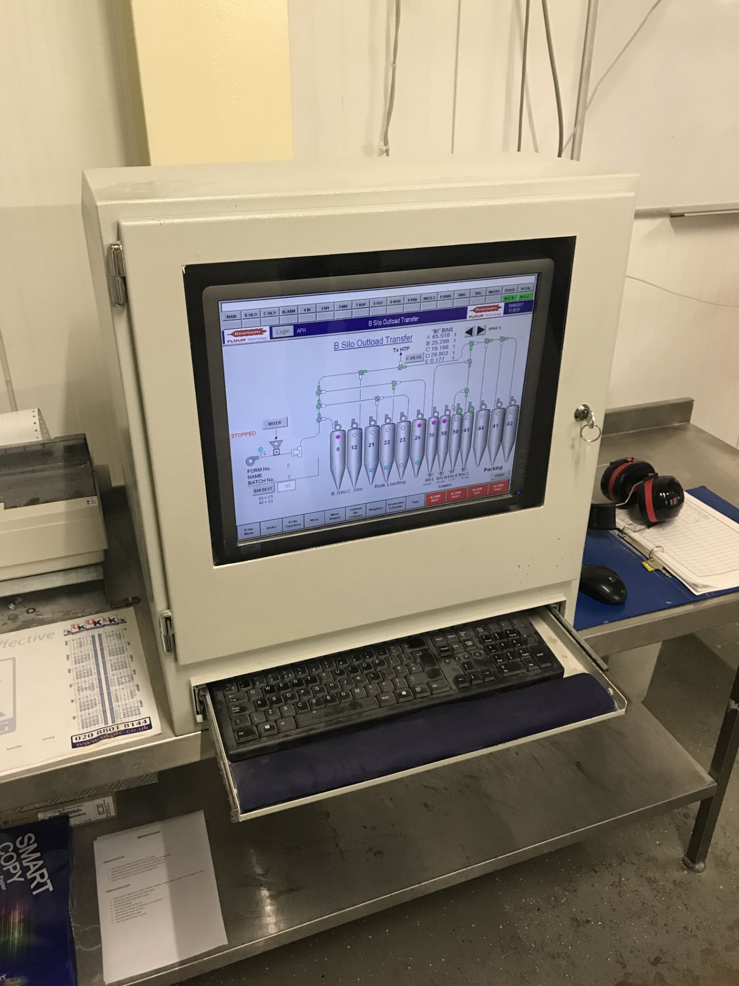 Two Process Computer Screens, keyboards, Epson LX-300+II dot matrix printer and HP LaserJet Pro - Image 3 of 3