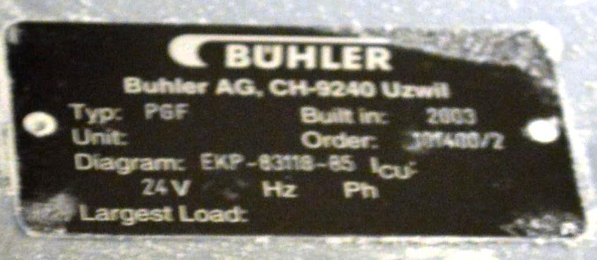 **Buhler MVRN G/12-18 Bin Venting Unit, serial no 10376400, year of manufacture 2003, with side - Image 5 of 5
