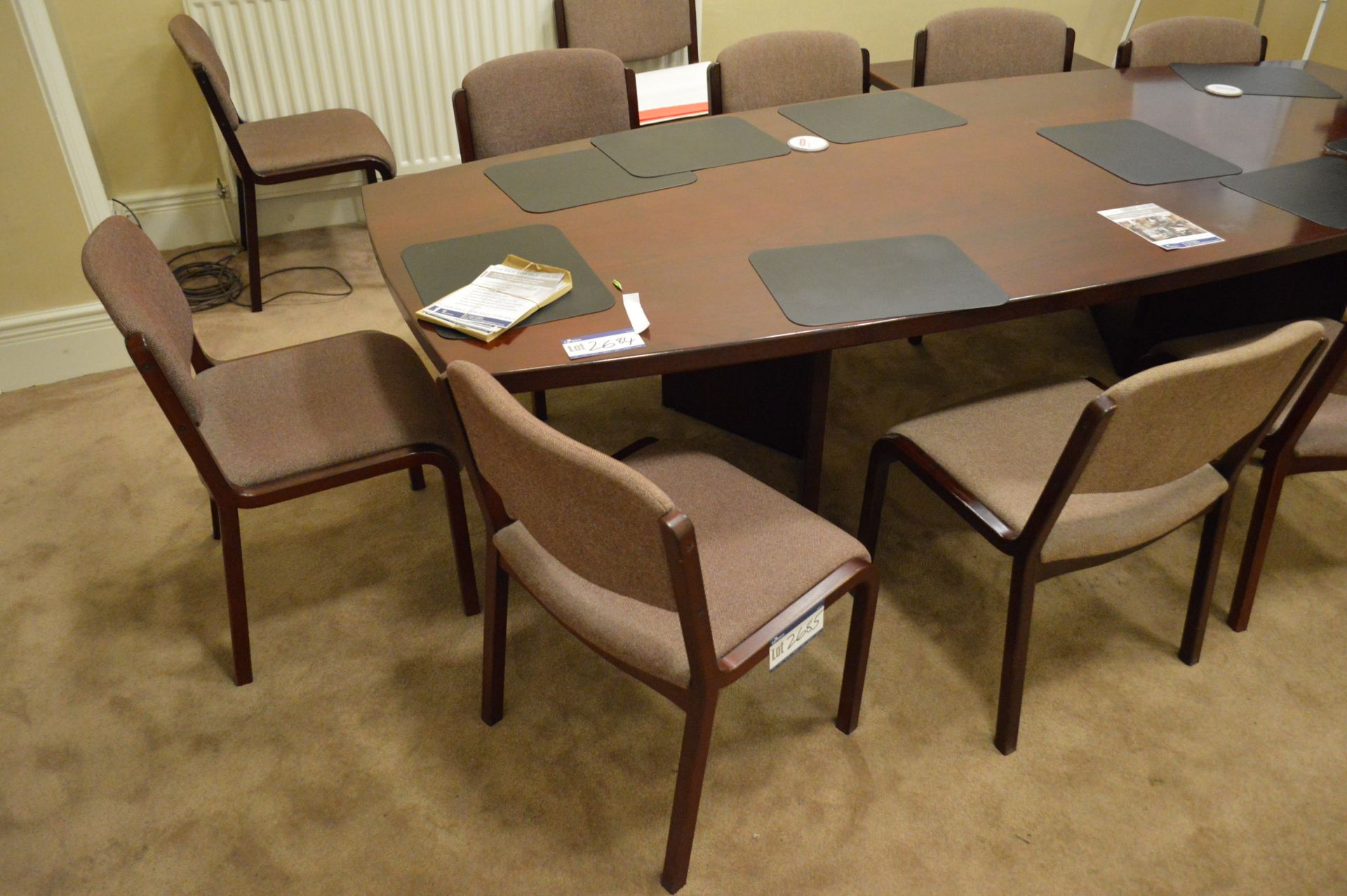 12 Wood Framed Fabric Upholstered Stand Chairs (note - this lot is situated at WHITLEY BRIDGE,