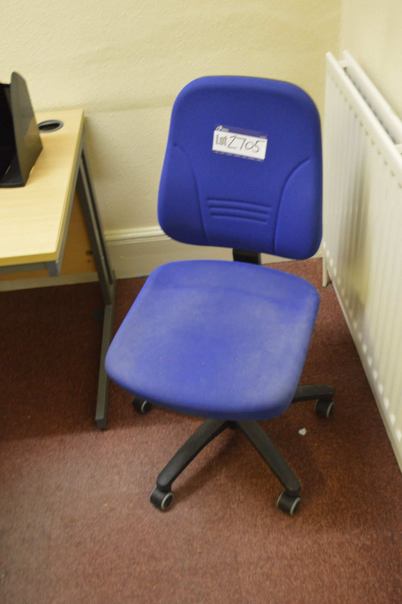 Three Fabric Upholstered Typist Chairs (note - this lot is situated at WHITLEY BRIDGE, DN14 0LH)