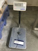 AND FG-150 KAL Stainless Steel Platform Weigh Scales, 150kg x 20g, serial no. IQ1900468 (note - this