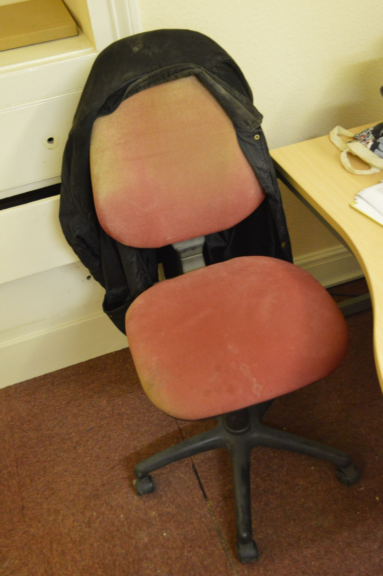 Three Fabric Upholstered Typist Chairs (note - this lot is situated at WHITLEY BRIDGE, DN14 0LH) - Image 2 of 3