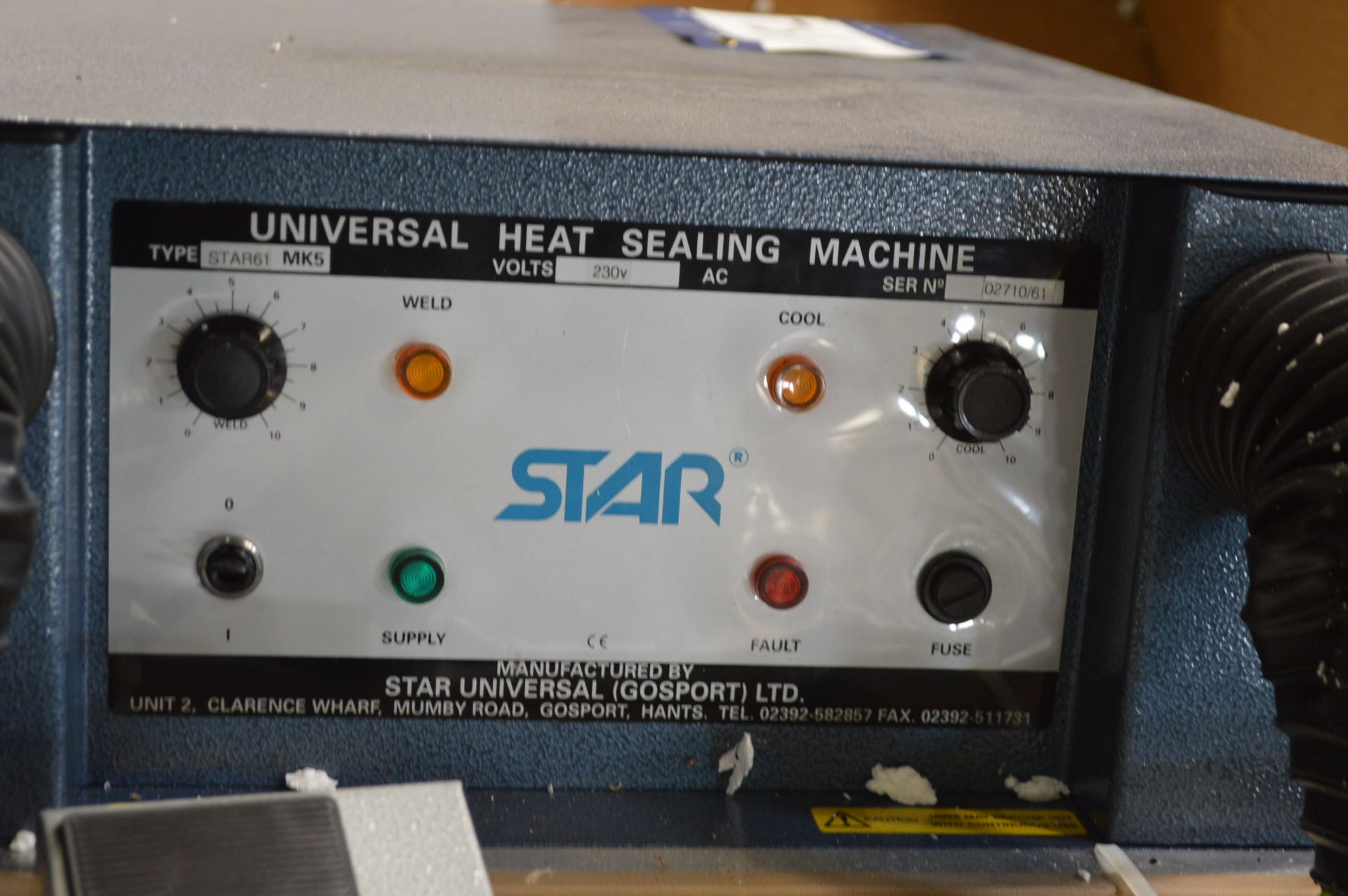 Star STAR61 Universal Heat Sealing Machine, serial no. 02710/61, 230V (unused) (note - this lot is - Image 2 of 2