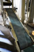 *Inclined Rubber Belt Conveyor, approx. 500mm wide x 2.85m centres long (please note – also part