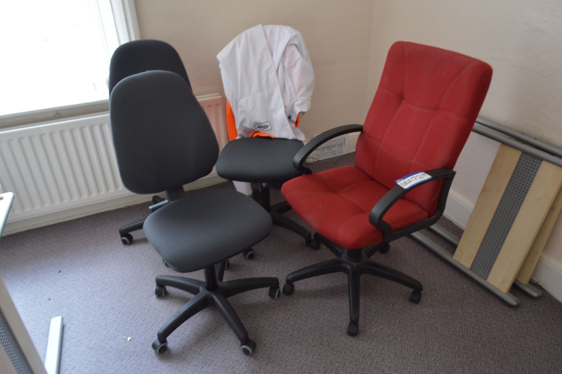 Four Fabric Upholstered Swivel Chairs (note - this lot is situated at WHITLEY BRIDGE, DN14 0LH)