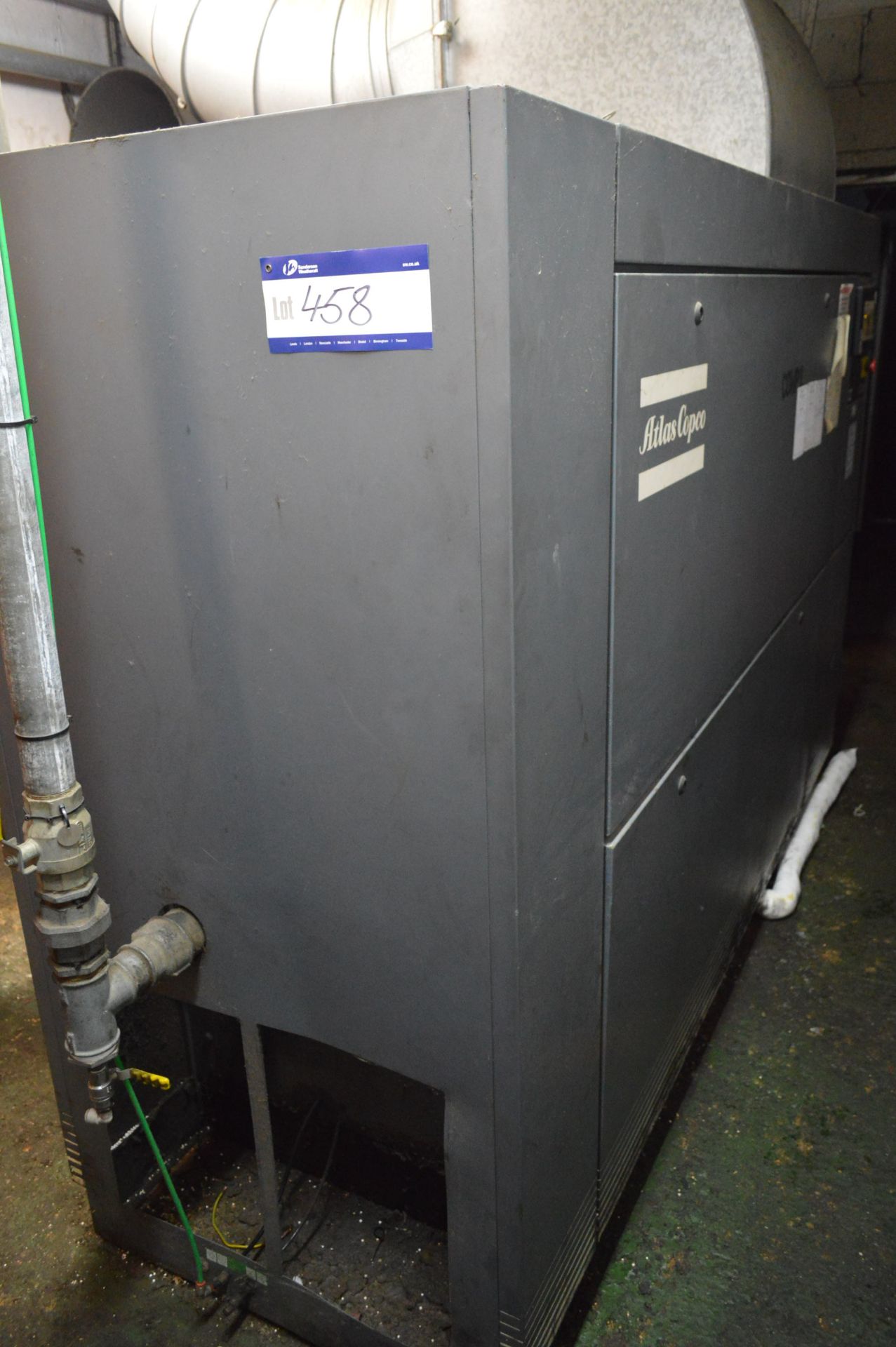 Atlas Copco GA56 Package Air Compressor, serial no. AII453528, year of manufacture 1994 (note - this