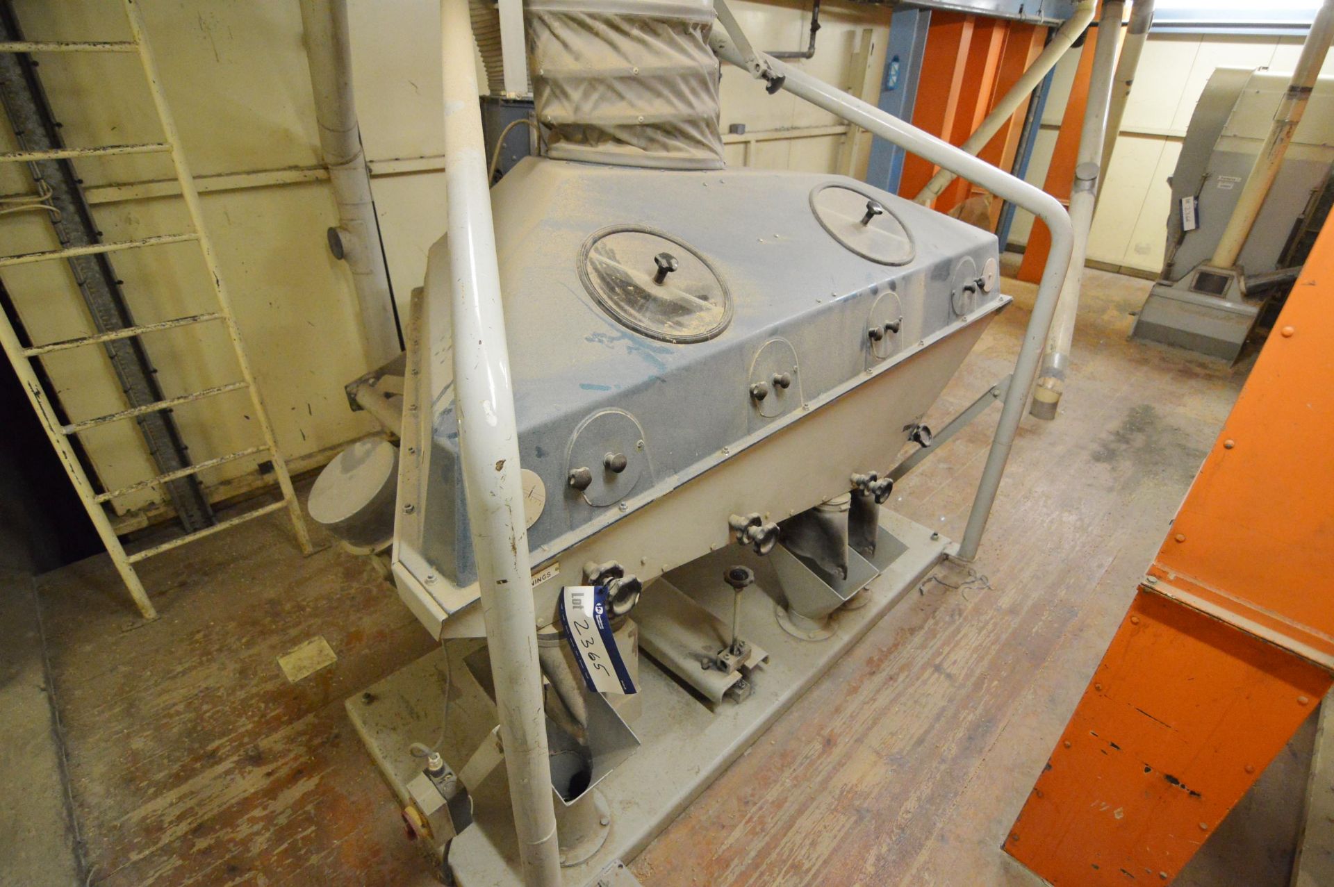 Buhler MTLB GRAVITY TABLE SEPARATOR, serial no. 10138515, approx. 1.8m wide (note - this lot is