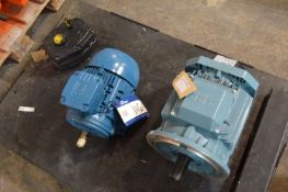 Two Electric Motors and Torque-Arm Speed Reducer (pallet not included) (note - this lot is