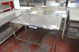 Two Stainless Steel Tables & One Steel Table