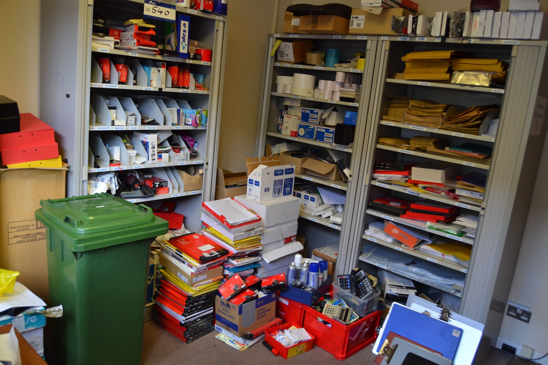 Five Stationery Cabinets and Contents