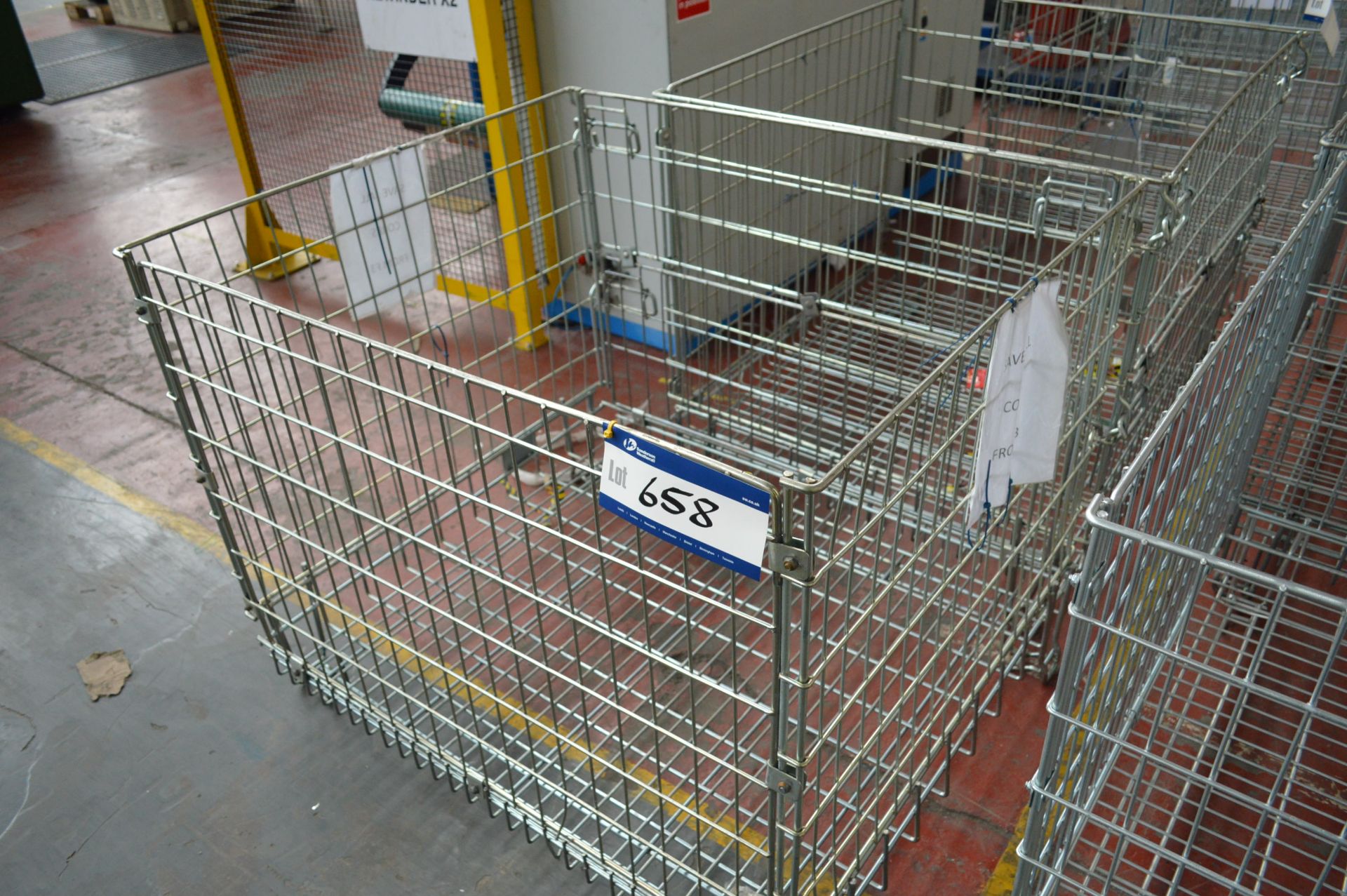 Two Palletower Steel Mesh Cages, 900mm x 550mm x 6