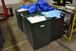 Six Storage Bins Plastic Bag Contents