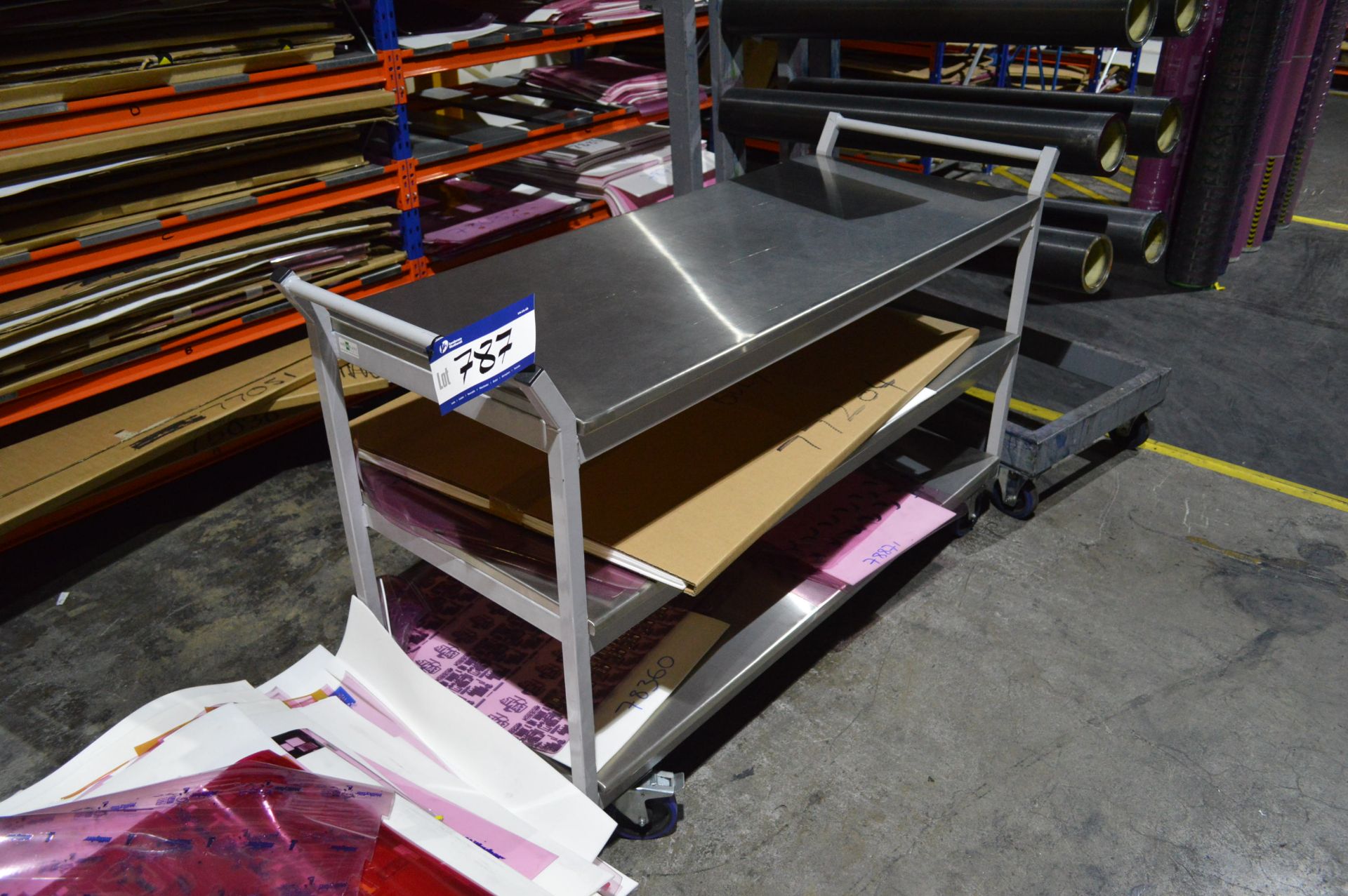 Metal Framed Transporter Trolley, with stainless s