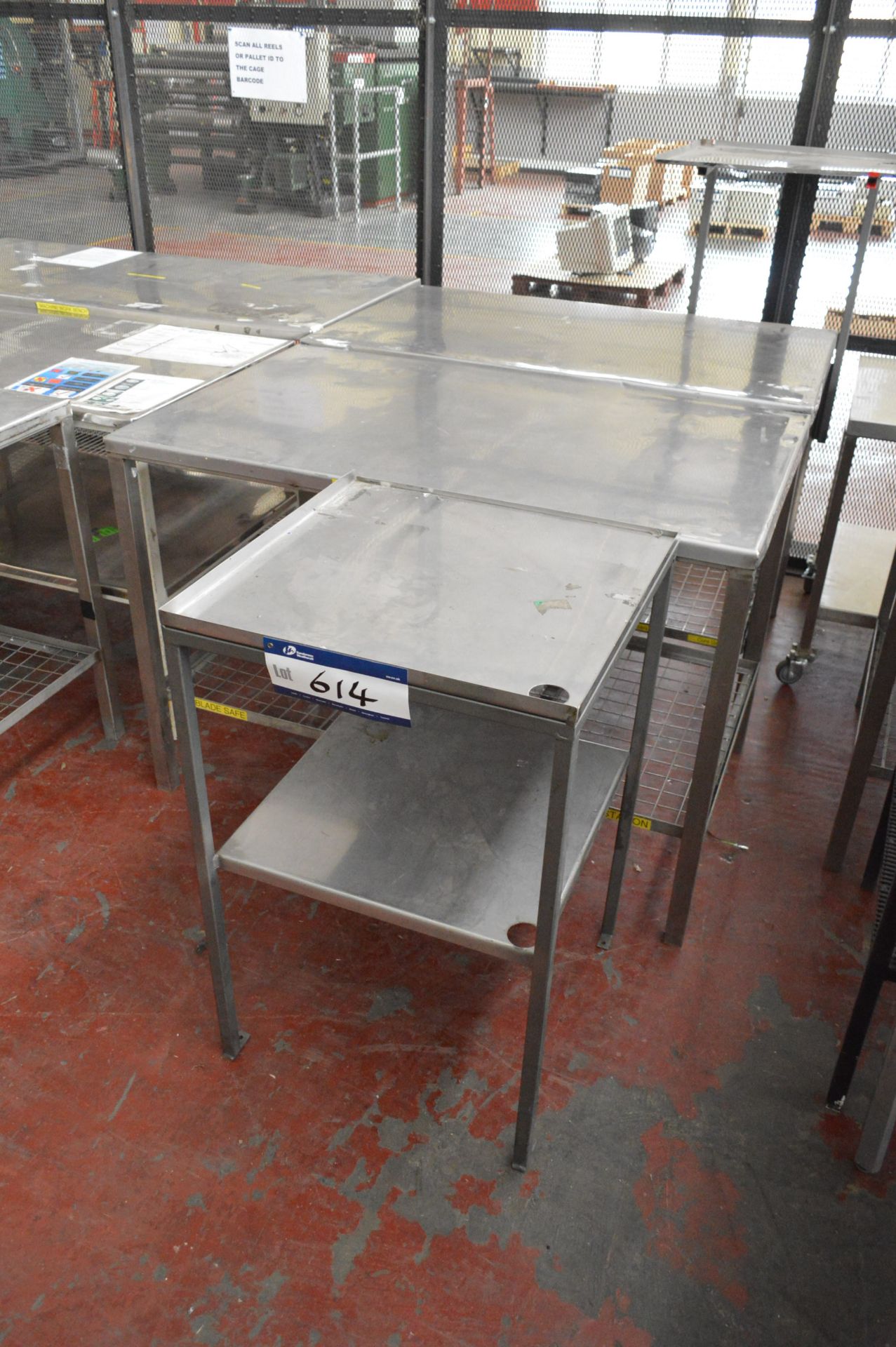 Three Stainless Steel Tables