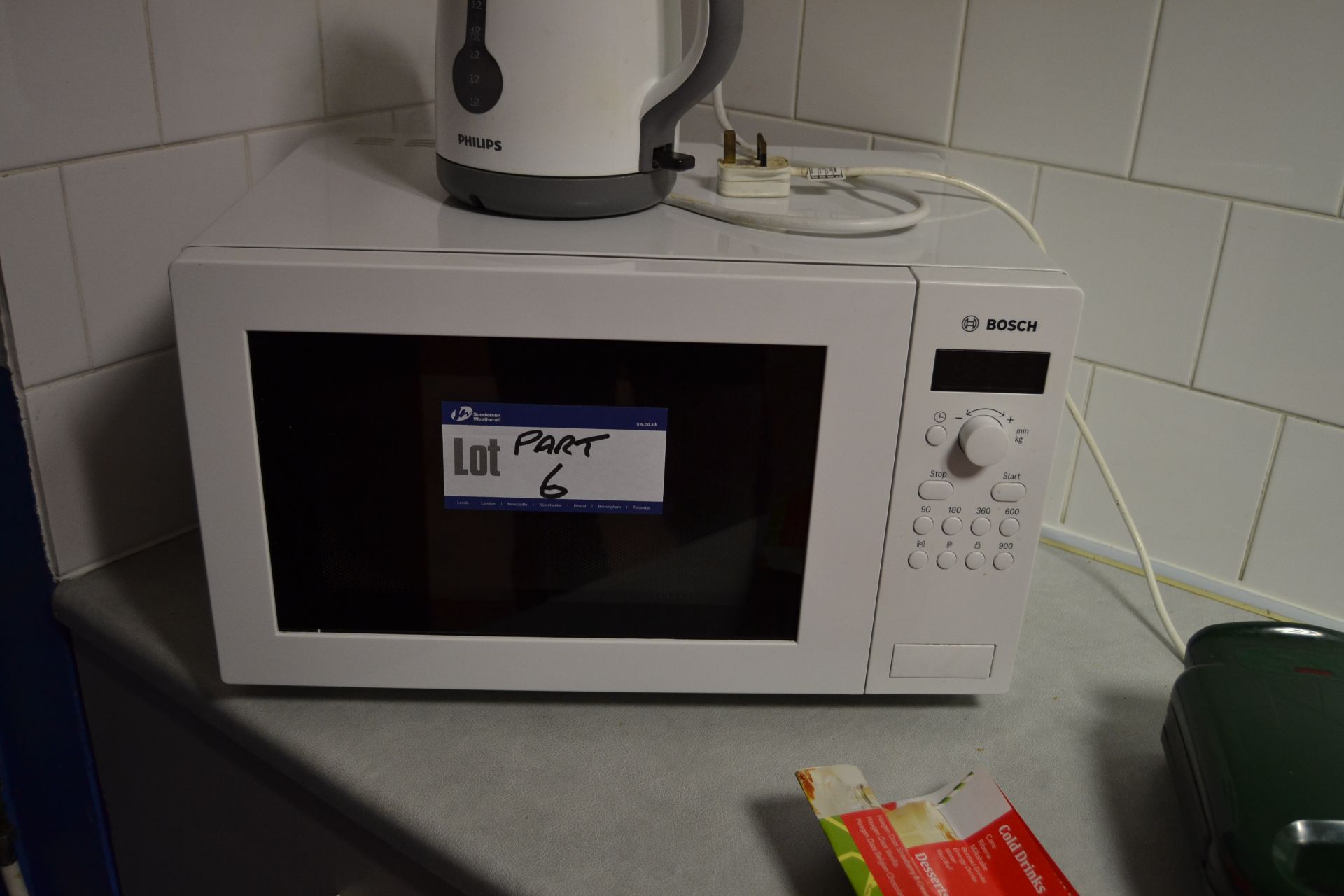 Hotpoint Refrigerator, Kenwood & Bosch microwave o - Image 2 of 2
