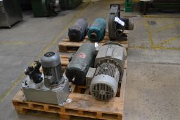 Two Pallet Used Motors and Fans (for slitting mach