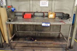 Metal Work Bench, with arbor press and vice