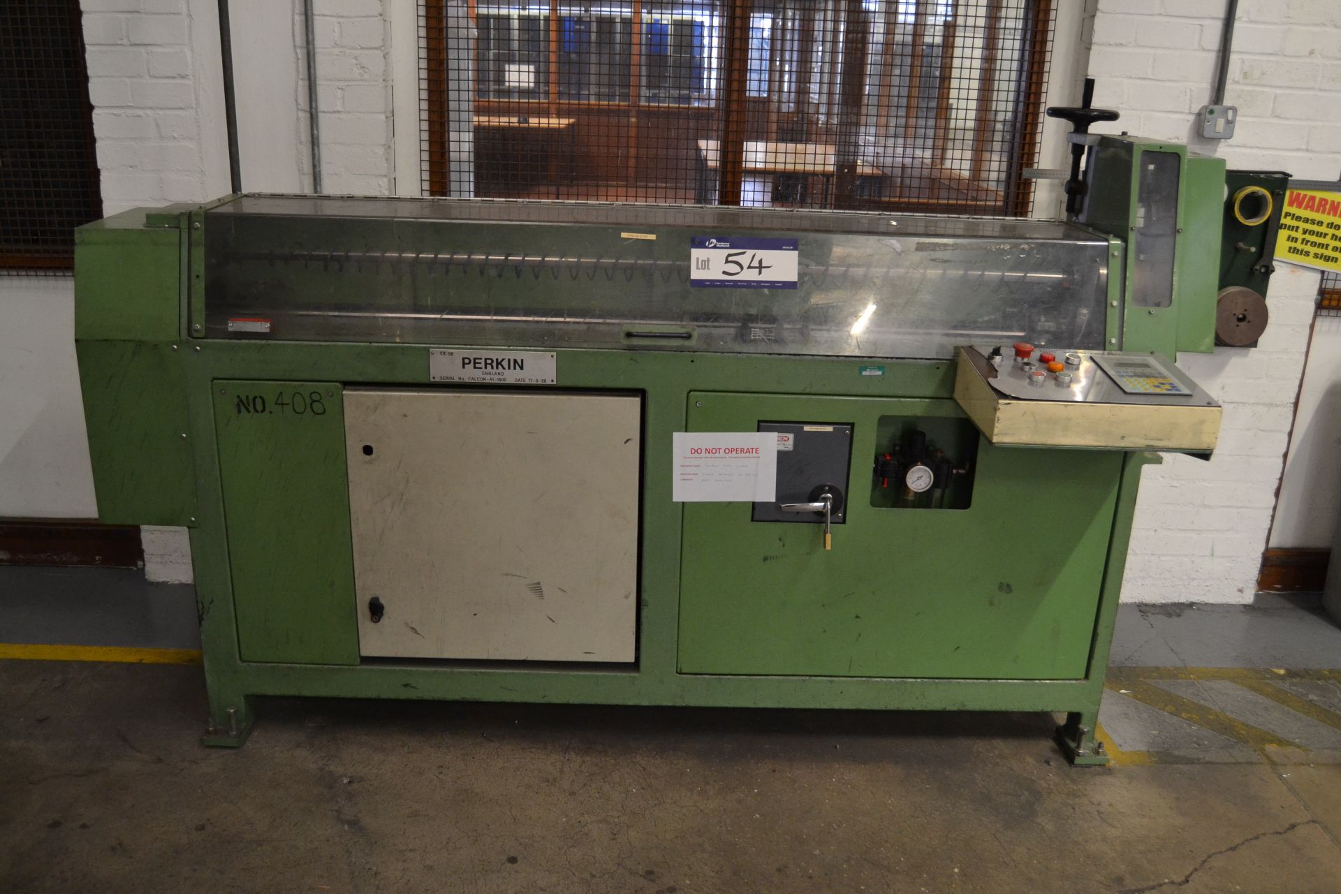 Perkin Falcon A1-1600 Core Slitting Machine, year