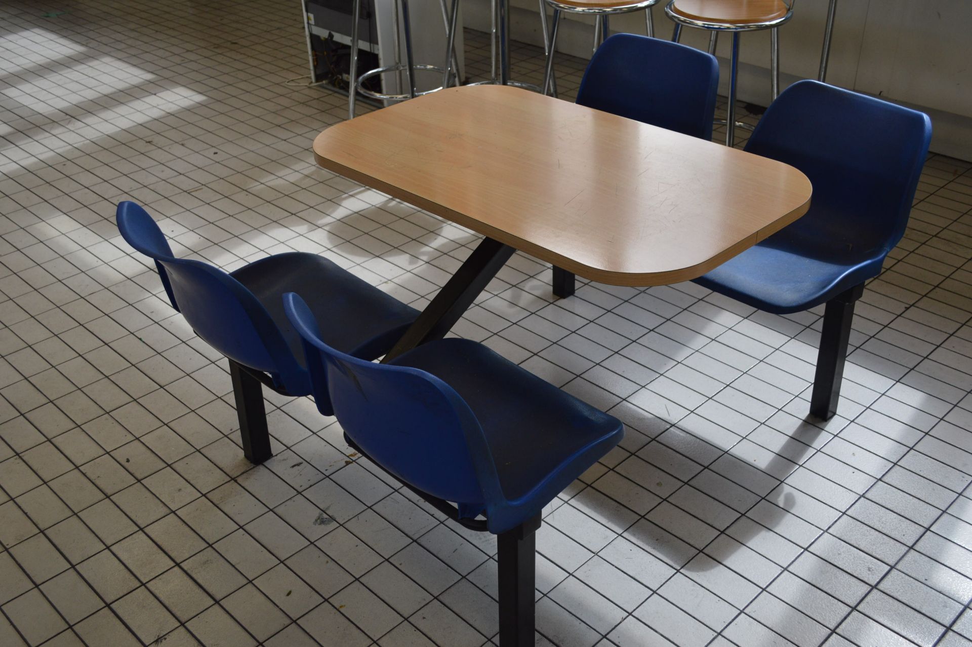 Six Canteen Tables, with four seat sets - Bild 3 aus 3