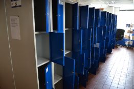 Four Sections 16 Compartment Clothes Lockers (no k