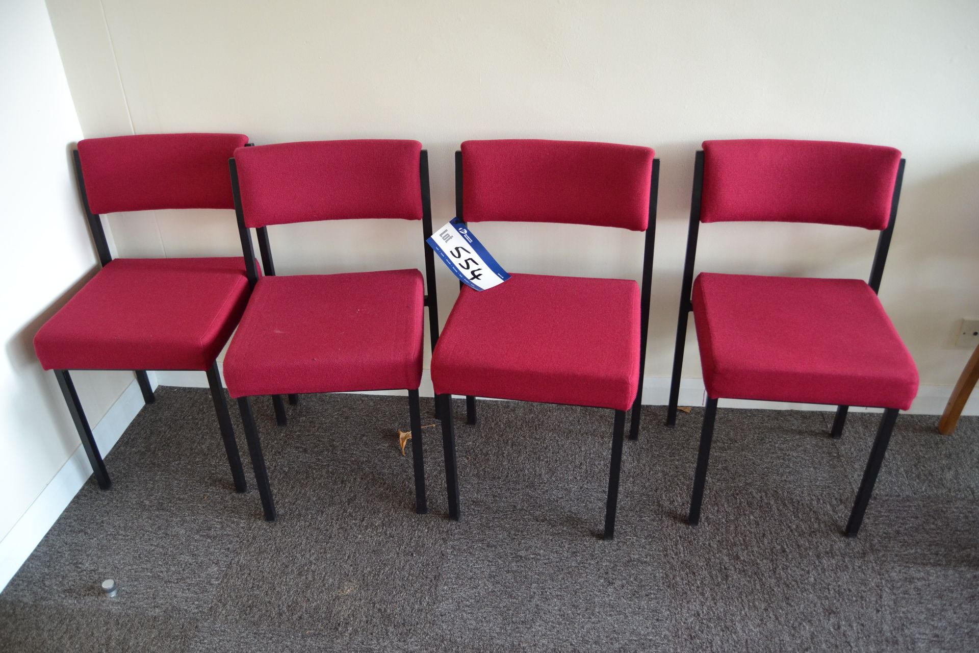 Four Metal Framed Stand Chairs