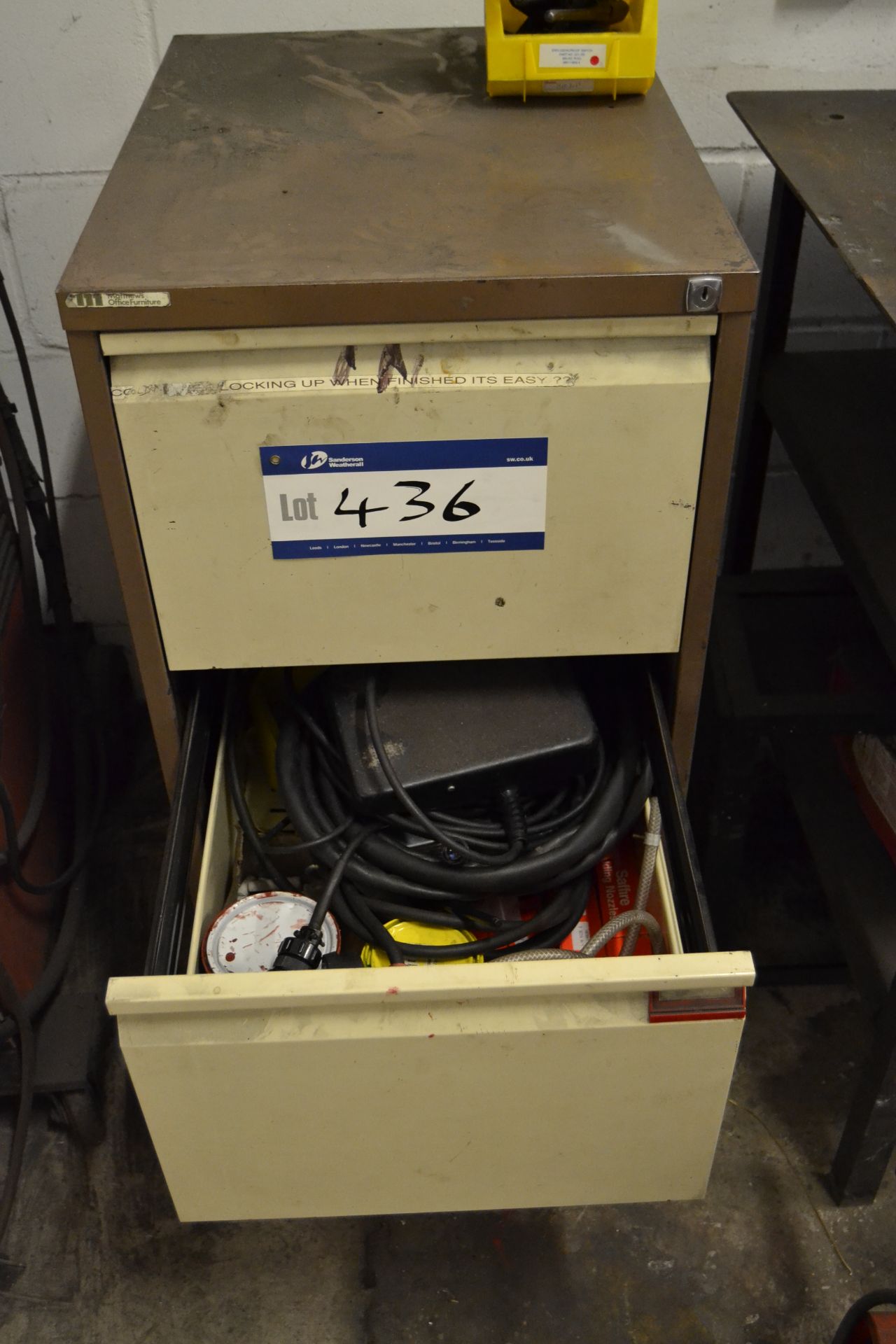 Welding Consumables, with three drawer filing cabi