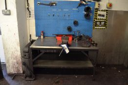 Workbench, with vice