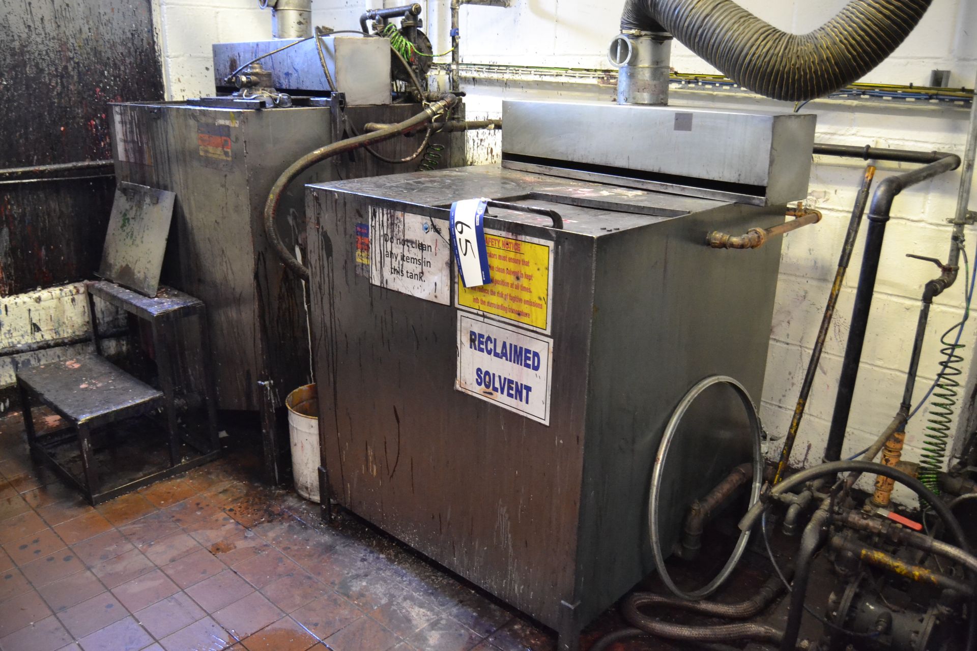 Two Stainless Steel Reclaimed Solvent Tanks, 1000m