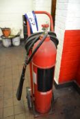 New Flames Fire Extinguisher, with trolley