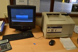 Dell CRT Monitor and Hewlett Packard Laserjet 5N L