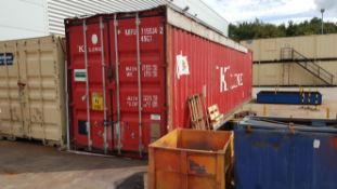40ft Steel Shipping Container (Red), (Delivery Res