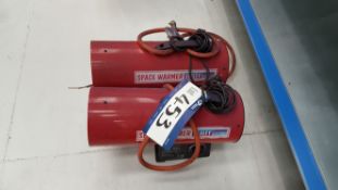2 x Sealey Space Warmer Heaters