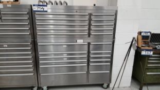 Mobile Stainless Steel 22 Drawer Roller Drawer Too