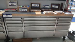 Mobile Stainless Steel 15 Drawer Roller Drawer Too