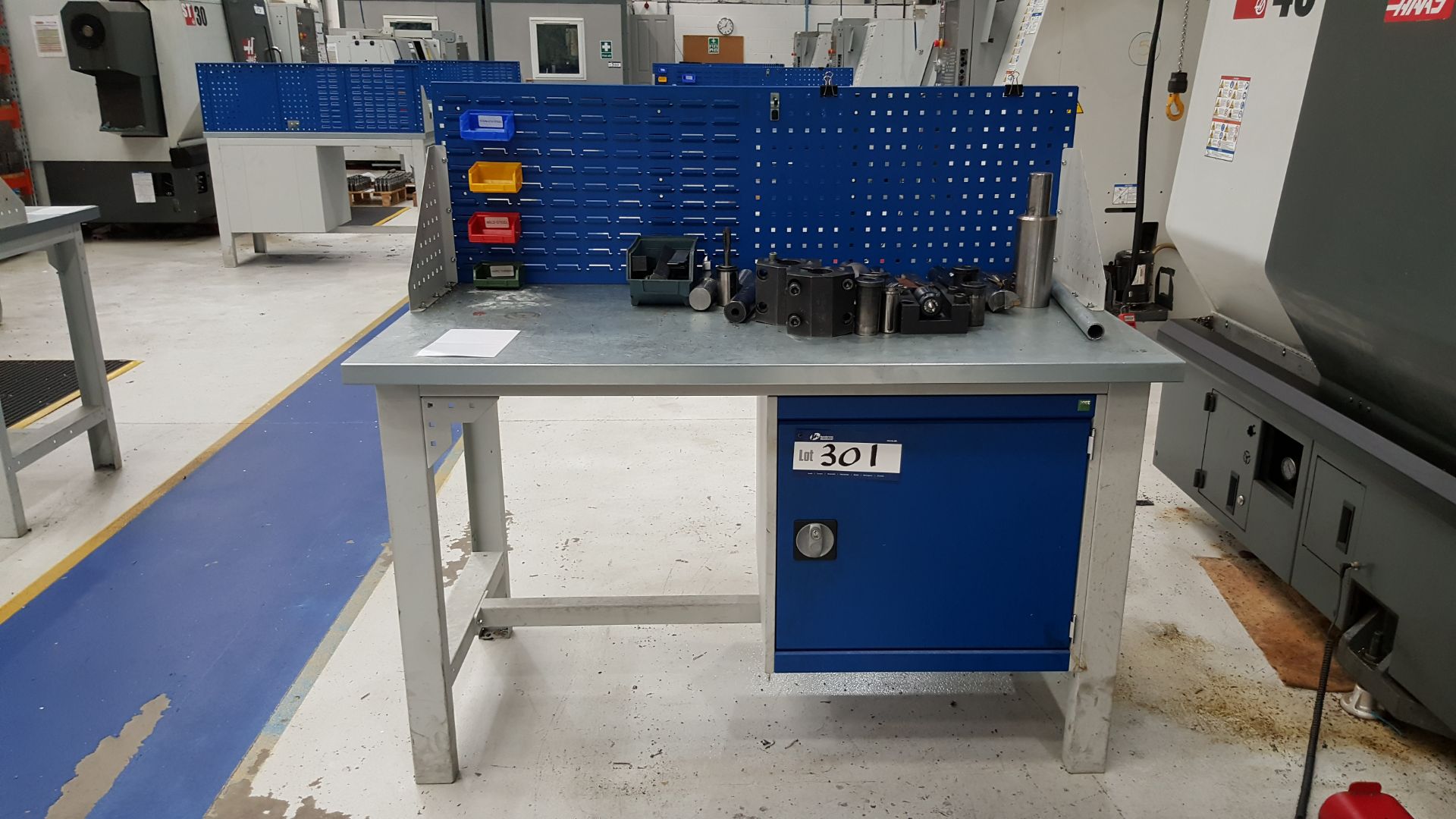 Steel Workbench 1500mm c/w Cupboard