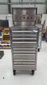 Mobile Stainless Steel 10 Drawer Roller Drawer Too