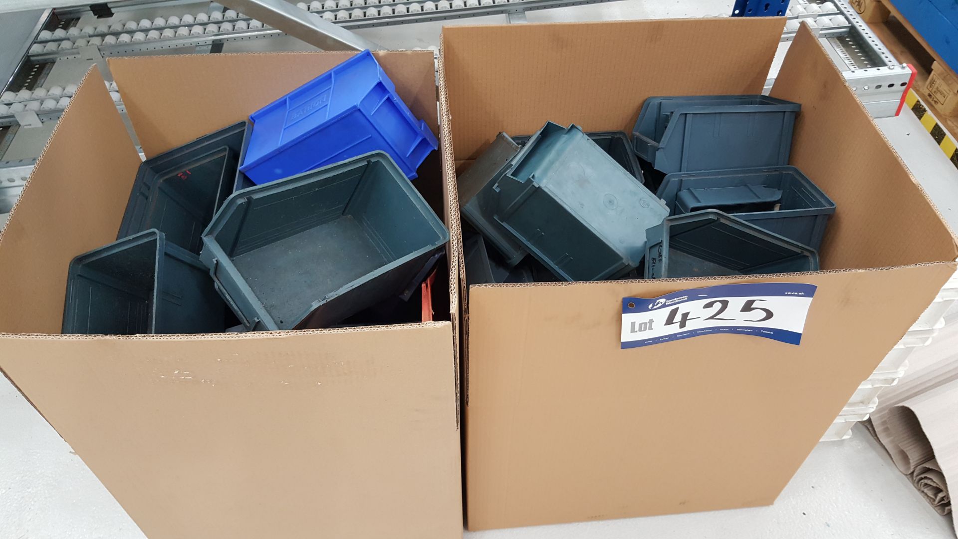 Quantity of Plastic Storage Boxes