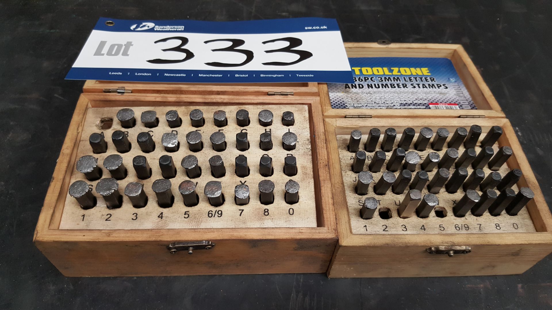 2 x Sets of Letter & Number Punches, (3 Missing)