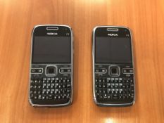 2 x Nokia E72 Mobile phones, (No Chargers)