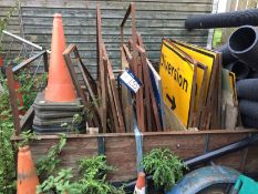 Quantity of Road Signs, Barriers, Heras Fencing Fe