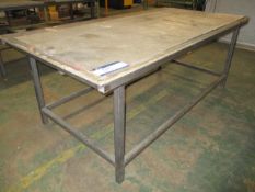 Steel Framed Bench, 2.4m x 1.1m approx.