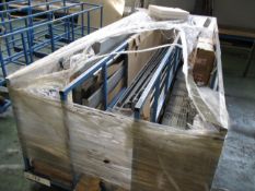 Steel Trolley rack 3m x 1.1m approx. with component stock material