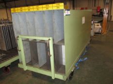 Steel Double End Multi Compartment Trolley, 1.2m x 3.05m x 1.2m high approx overall (formerly used