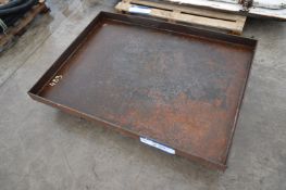 Welded Steel Tray, approx. 1.35m x 1m x 75mm deep(