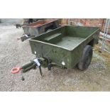 Single Axle Trailer, approx. 1.82m x 1.34m x 460mm