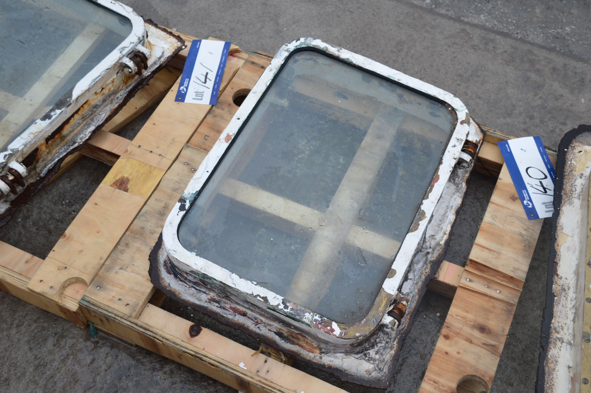Ships Window & Frame, approx. 610mm x 450mm (Note - Image 2 of 2