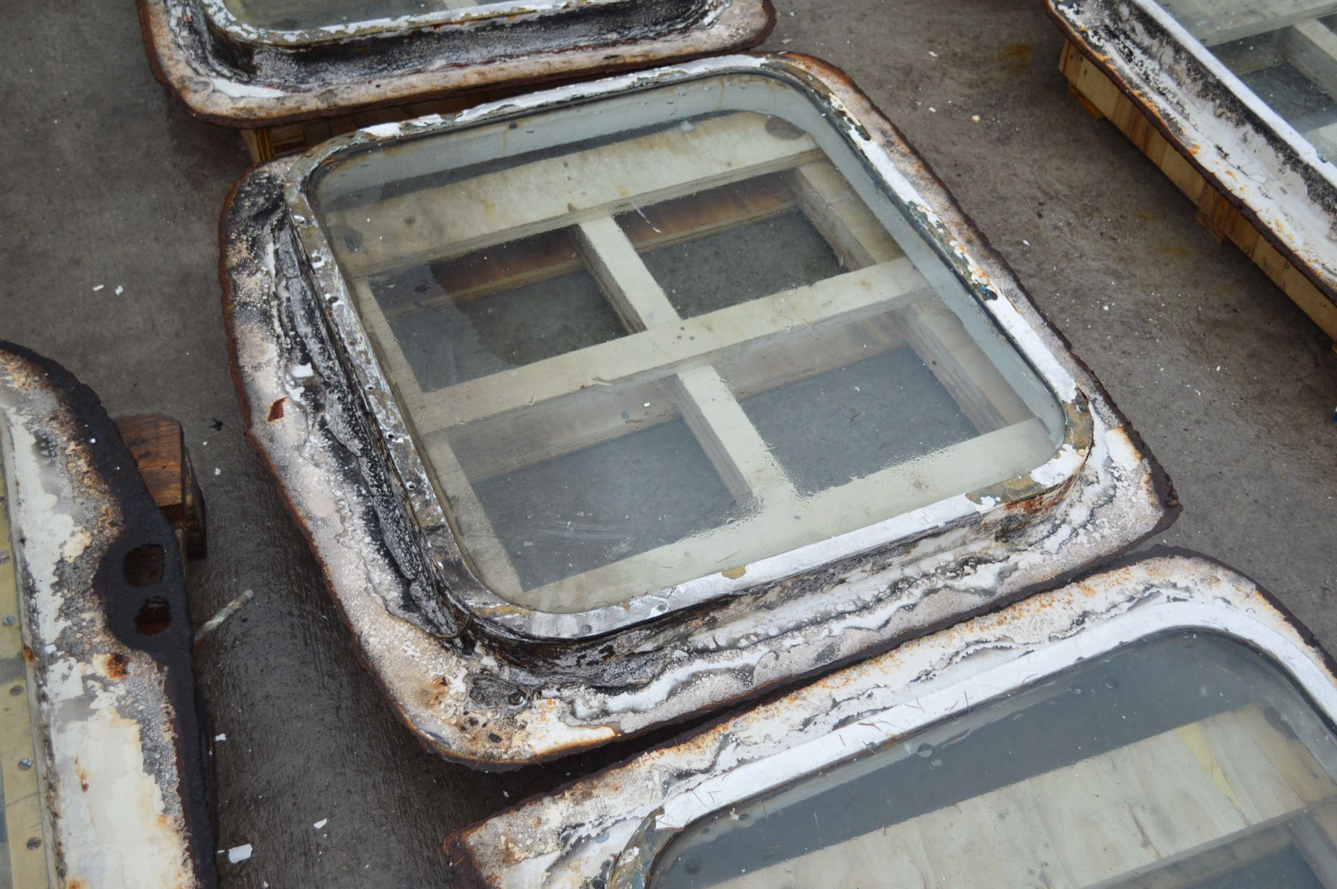 Ships Window & Frame, approx. 850mm x 750mm (Note - Image 2 of 2