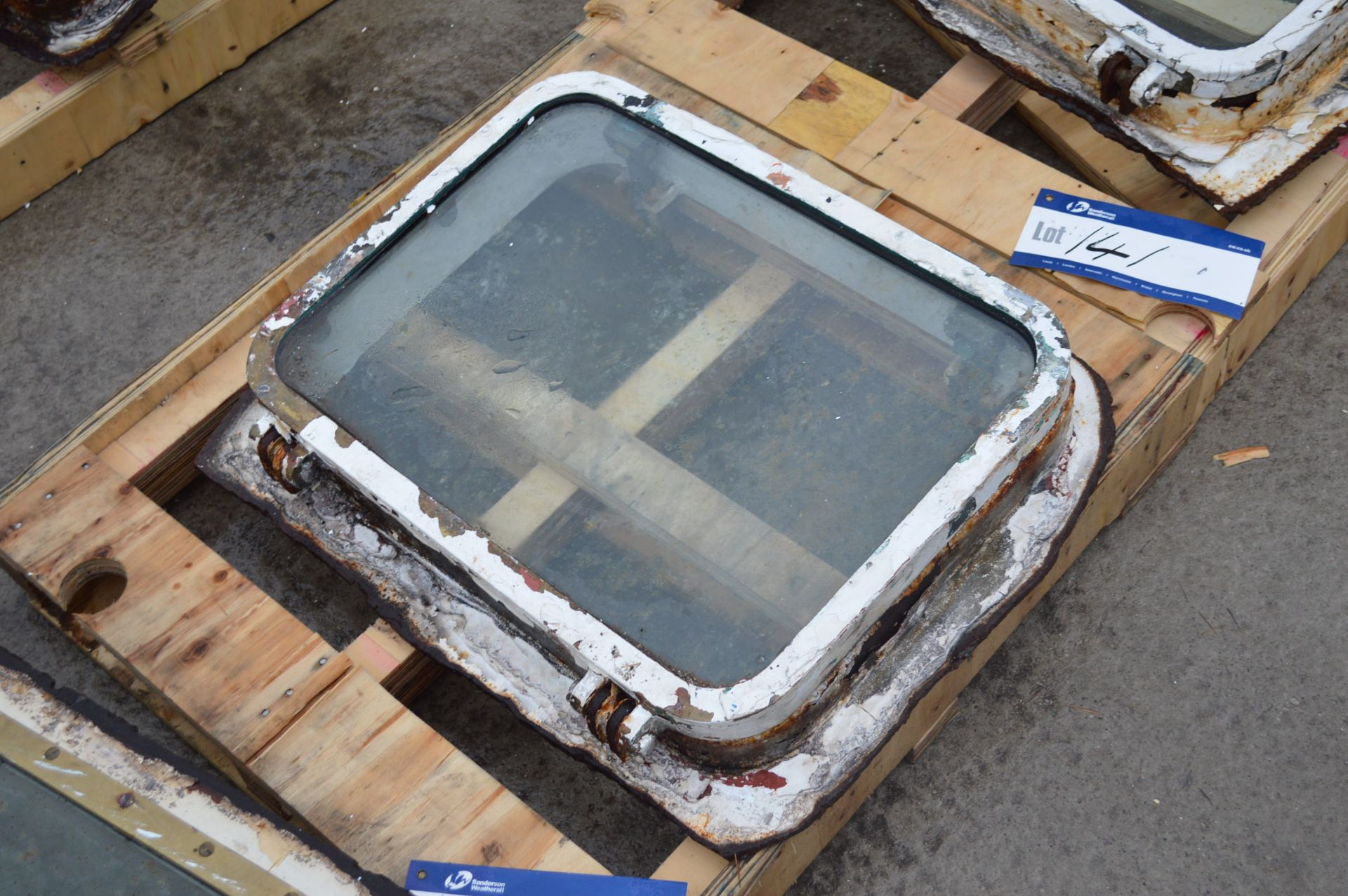 Ships Window & Frame, approx. 610mm x 450mm (Note